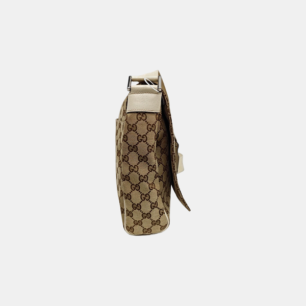 Monogram Canvas Crossbody Bag Beige