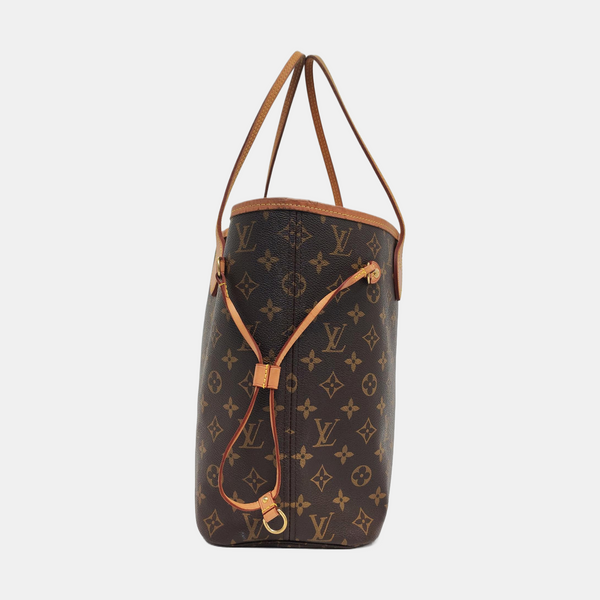 Authenticated pre-owned NEVERFULL MM Monogram Coated Canvas Brown - Tote Bag at Looply