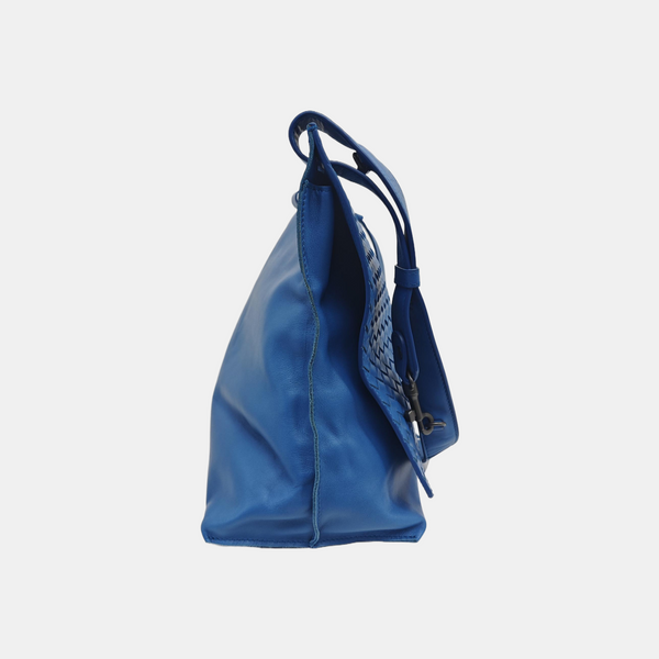 Calfskin Shoulder Bag Blue