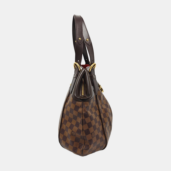 SISTINA MM Damier Ebene Coated Canvas Brown