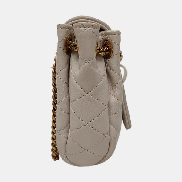 NOLITA Mini Quilted Lambskin White