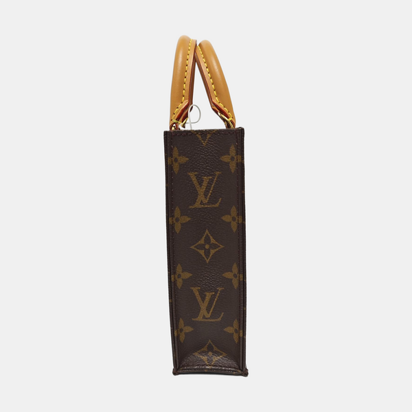 SAC PLAT Mini Monogram Coated Canvas Brown