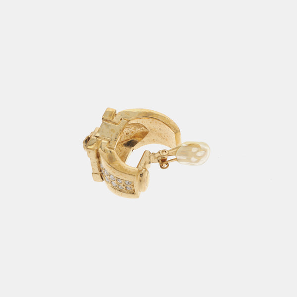 Metal Gold Clip On Earrings