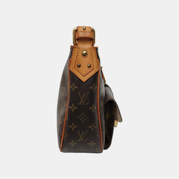 HUDSON MM Monogram Coated Canvas Brown