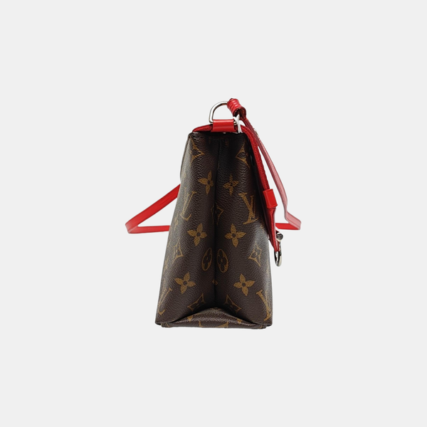SAINT MICHEL Monogram Coated Canvas Brown