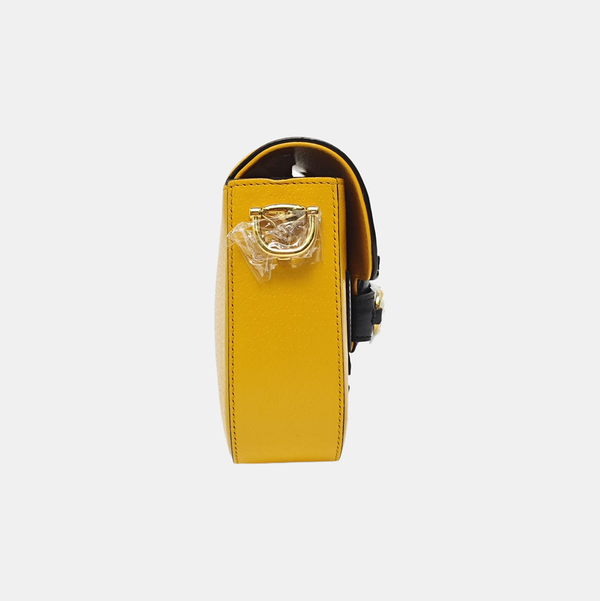 Authenticated pre-owned Horsebit 1955 Mini Calfskin Yellow - Shoulder Bag at Looply