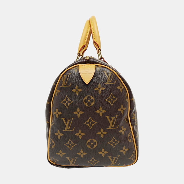 SPEEDY 30 Monogram Coated Canvas Brown