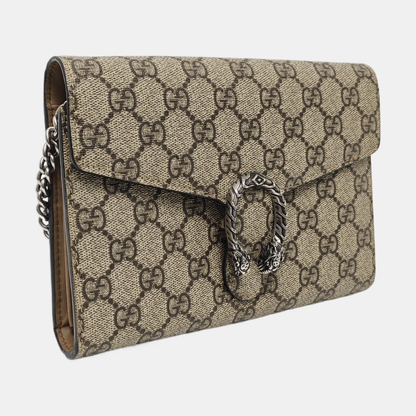Dionysus Mini Monogram Coated Canvas Beige
