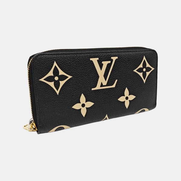 ZIPPY Monogram Calfskin Black Wallet
