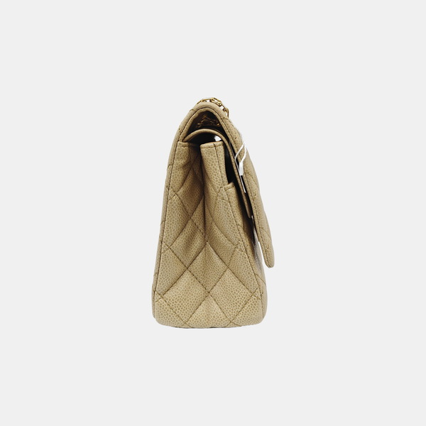 2.55 227 Quilted Grained Calfskin Beige