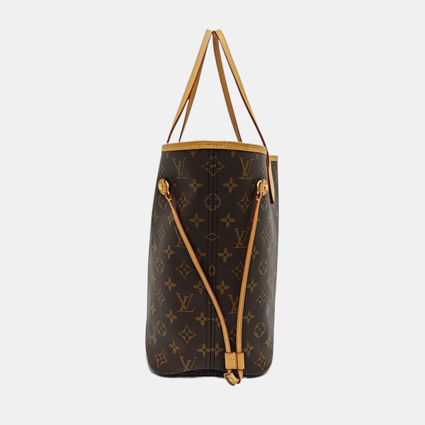 NEVERFULL MM Monogram Coated Canvas Brown