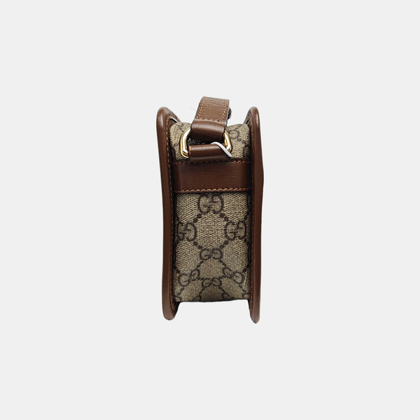GG Supreme Mini Monogram Coated Canvas Beige