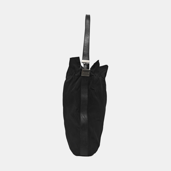 Nylon Top Handle Bag Black