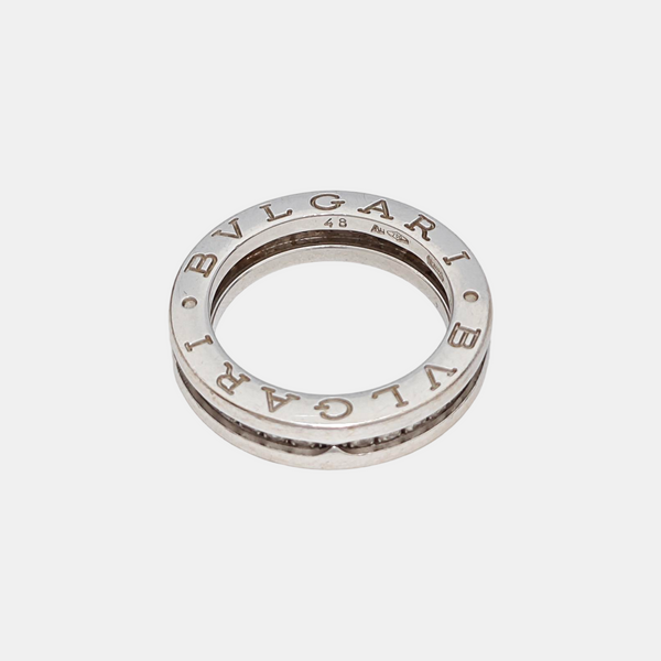 Anillo B.ZERO1 de oro blanco de 18k, plata, UE 48