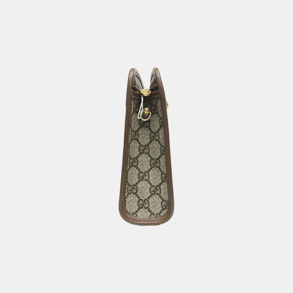 Ophidia Small Monogram Coated Canvas Beige