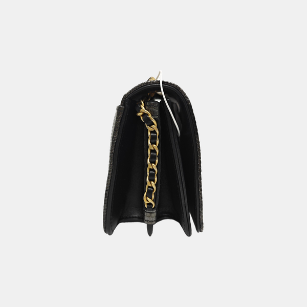 Lizard Shoulder Bag Black
