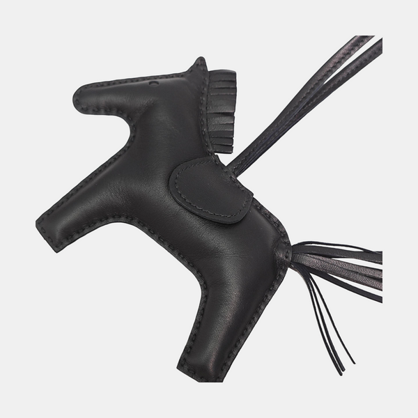 Leather Bag Charm Black