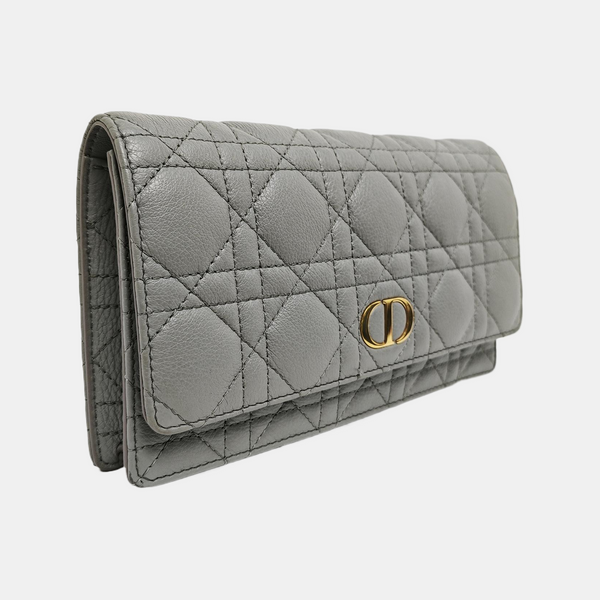 Dior Caro Small Cannage Calfskin Gray