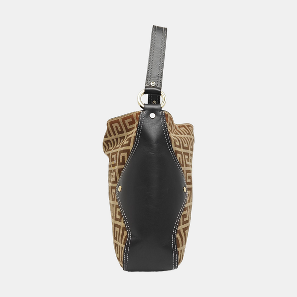 Fabric Shoulder Bag Brown