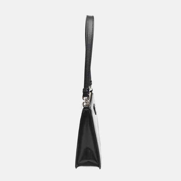 Calfskin Top Handle Bag Mini Black