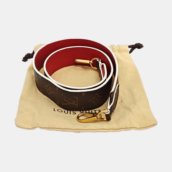 Monogram Coated Canvas Bag Strap Brown