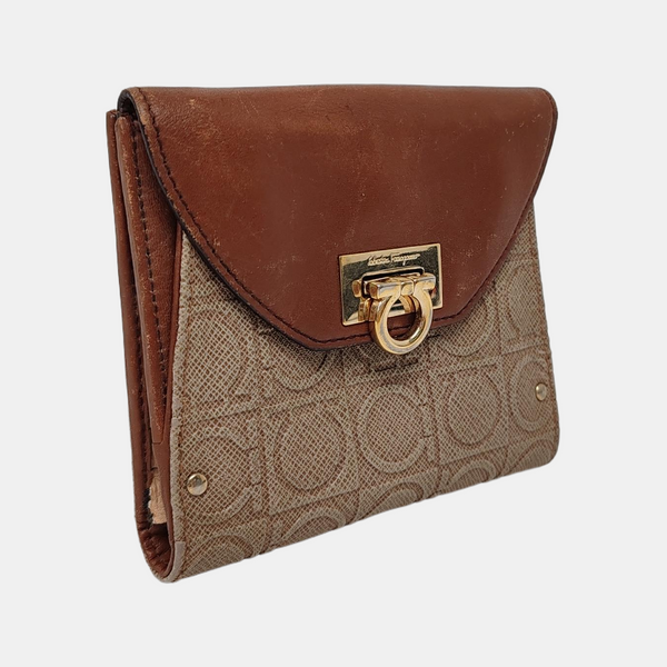 Gancio Calfskin Brown Wallet