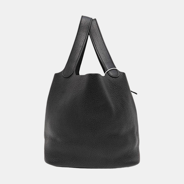 Authenticated pre-owned Picotin Lock 22 Clemence Black - Bucket Bag at Looply