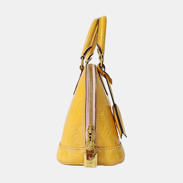 ALMA BB Monogram Patent Leather Yellow