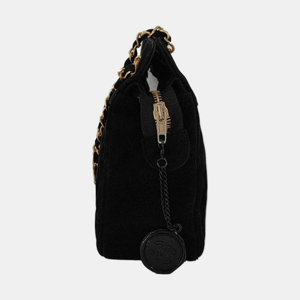 Quilted Suede Black