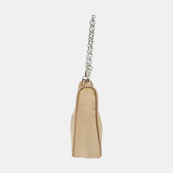 Authenticated pre-owned Re-Edition Nylon Beige - Shoulder Bag at Looply
