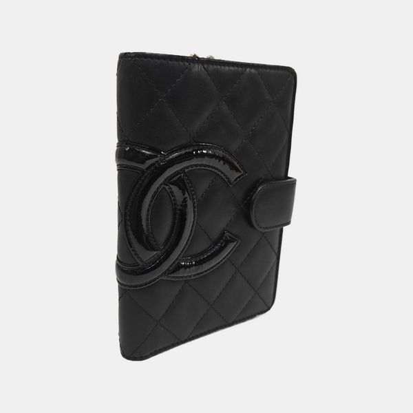CAMBON Quilted Calfskin Black Wallet