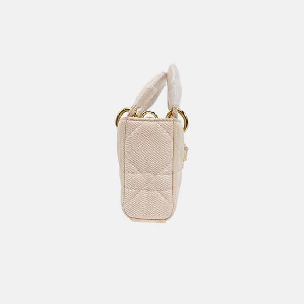 Lady D-Joy Small Cannage Canvas Pink