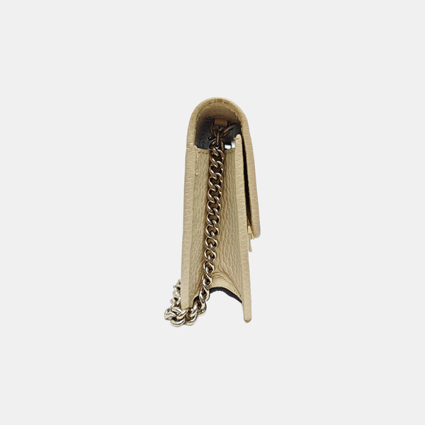 Interlocking G Small Calfskin Beige