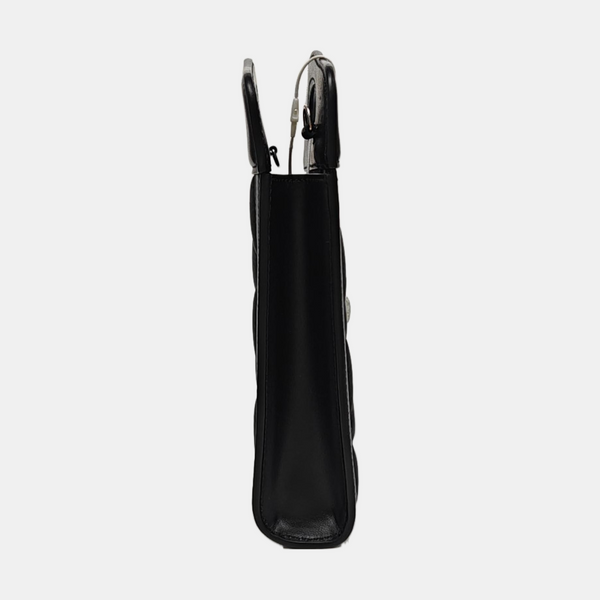 Quilted Calfskin Shoulder Bag Black