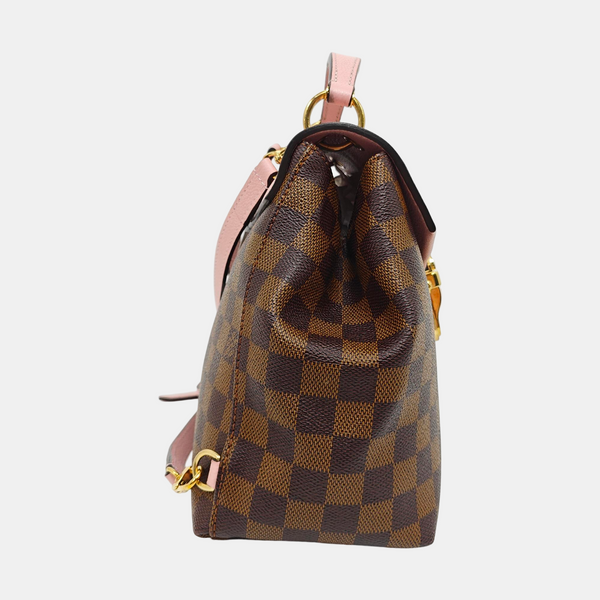 CLAPTON Damier Ebene Coated Canvas Brown