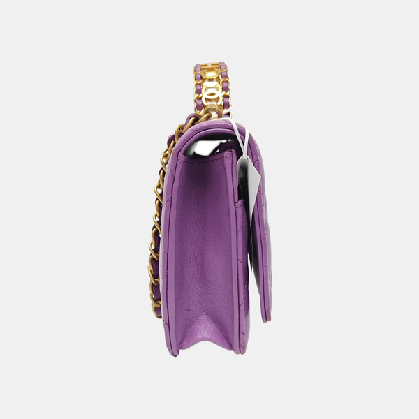 KELLY Quilted Calfskin Purple