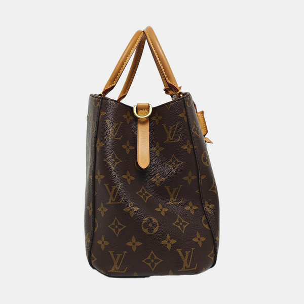 MONTAIGNE MM Monogram Coated Canvas Brown