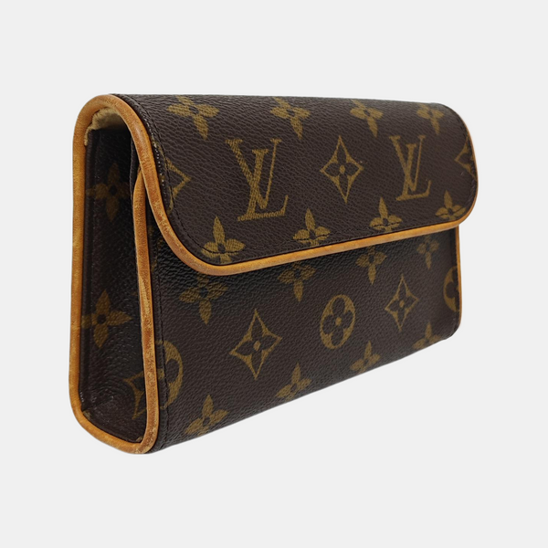 FLORENTINE Monogram Coated Canvas Brown