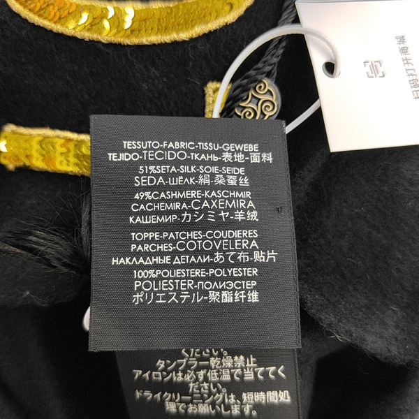 Pañuelo de seda Mulberry negro