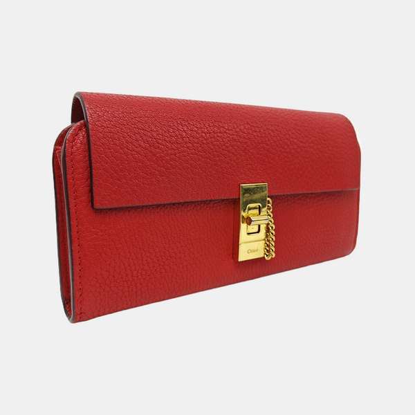 Elsie Calfskin Red Wallet