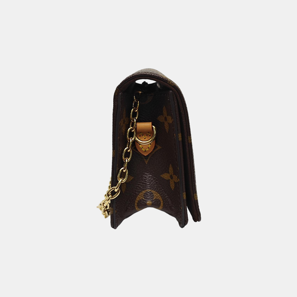 Lily Monogram Coated Canvas Brown