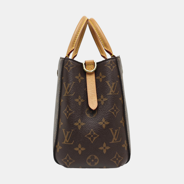MONTAIGNE BB Monogram Coated Canvas Brown