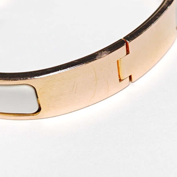 Clic H Metal Rose Gold Bangle