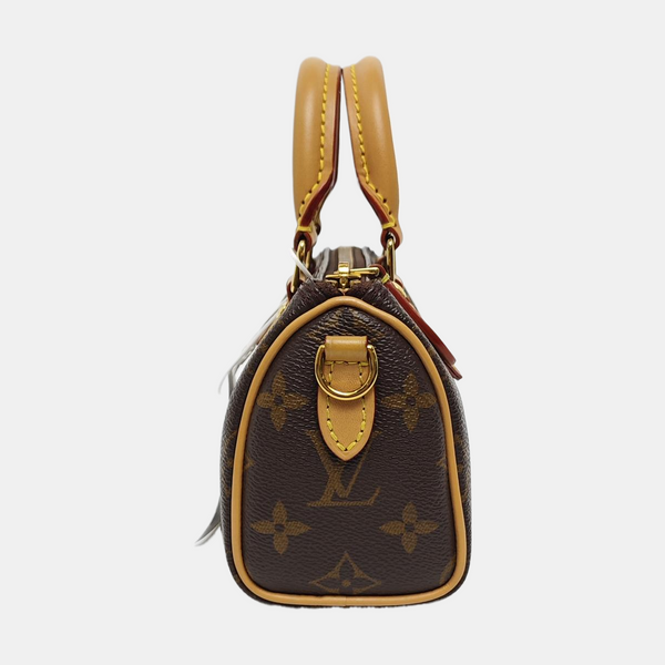 SPEEDY Nano Monogram Coated Canvas Brown