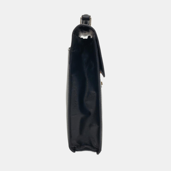 Calfskin Top Handle Bag Black