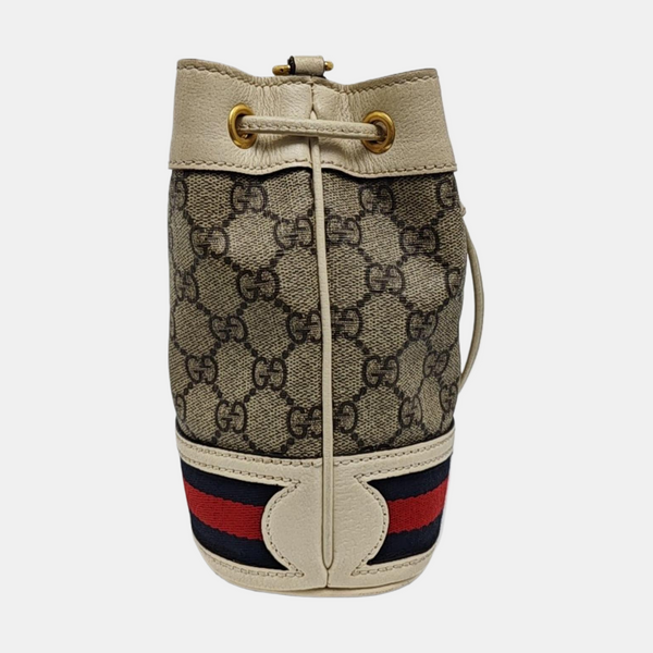 Ophidia Mini Monogram Coated Canvas Beige