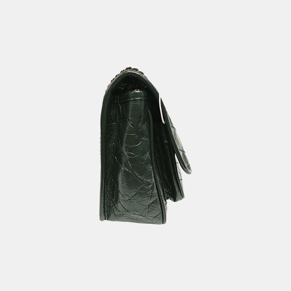 NIKI Small Chevron Calfskin Green