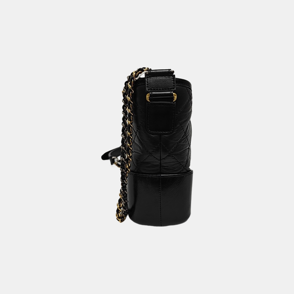 GABRIELLE Medium Quilted Calfskin Black