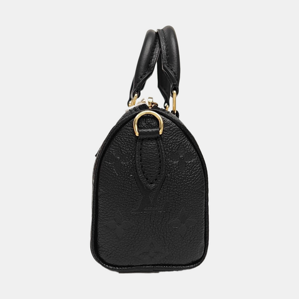 SPEEDY Nano Monogram Calfskin Black