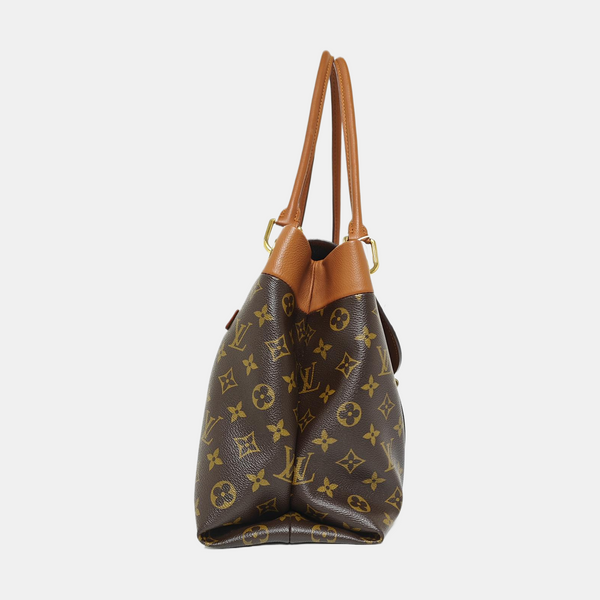 OLYMPE MM Monogram Coated Canvas Brown